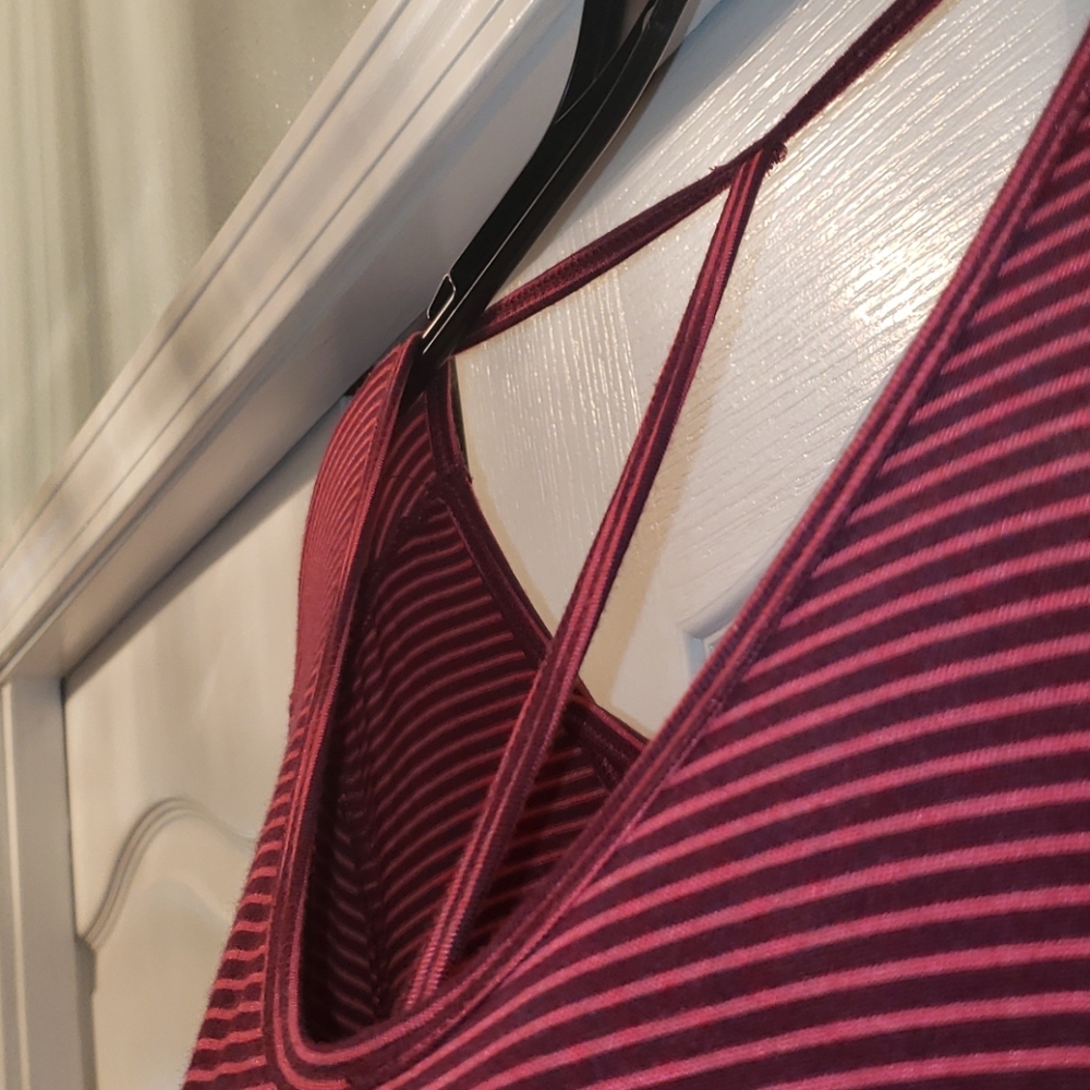 Cute Striped Shirt with Criss Cross on the Front - Picture 4 of 5